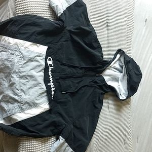Champion short sleeve hooded jacket